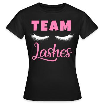 Équipe Lashes Baby Announcement Pregnancy Gender Rev - T-shirt Femme - noir - Devant - AI Model Female 172 dark (172cm)