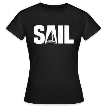 Segelboot Sailing Sailing Sail Segelboot - Frauen T-Shirt - Schwarz - Vorne - AI Model Female 172 dark (172cm)