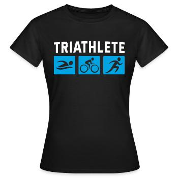 Triathlon triathlete - T-shirt Femme - noir - Devant - AI Model Female 172 dark (172cm)
