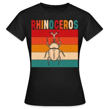 Hercules Rhinoceros Beetle Entomologist Present Id - Frauen T-Shirt - Schwarz - Vorne - AI Model Female 172 dark (172cm)