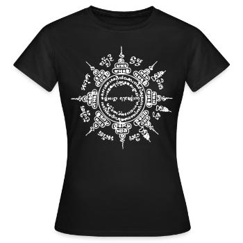 Muay Thai Bouddha Tatouage Kickboxing - T-shirt Femme - noir - Devant - AI Model Female 172 dark (172cm)