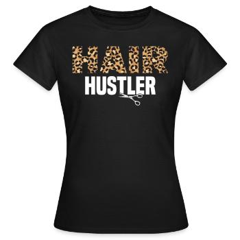 Hair Hustler For Hairdresser - Women's T-Shirt - black - Front - AI Model Female 172 dark (172cm)
