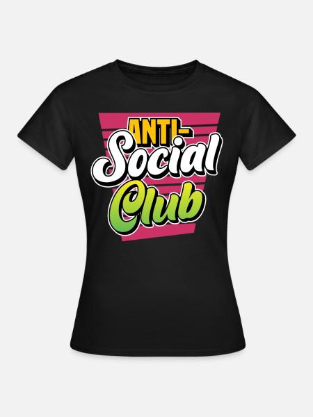Club antisocial Personnes introverties antisociales - T-shirt Femme - noir