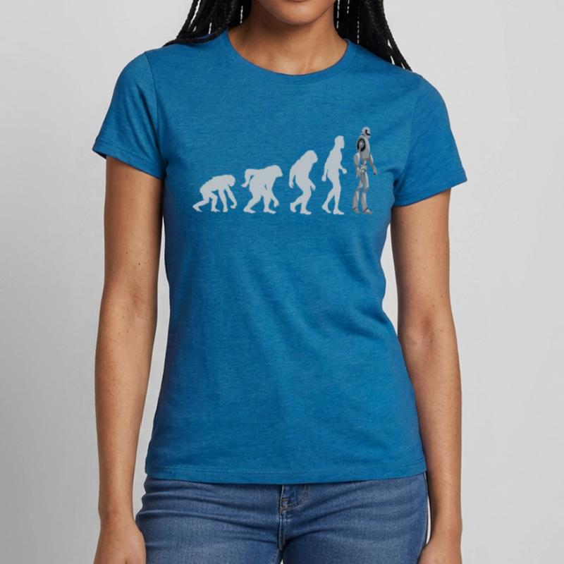 Funny Machine Learning EvolutionFor Machine Learni Frauen T-Shirt