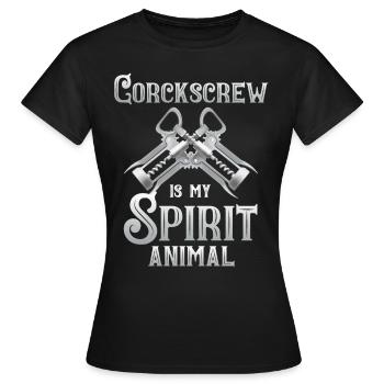 Korkenzieher Ist Mein Seelentier Sommelier - Frauen T-Shirt - Schwarz - Vorne - AI Model Female 172 dark (172cm)