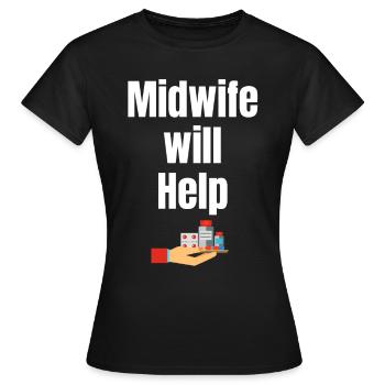 Diese Zukünftige Hebamme Wird Menschen Helfen, - Frauen T-Shirt - Schwarz - Vorne - AI Model Female 172 dark (172cm)