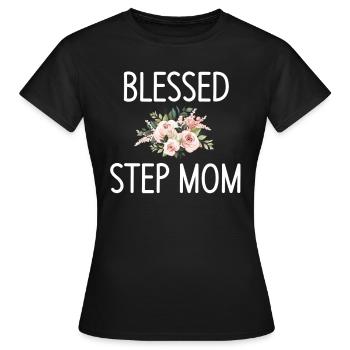 Gesegnete Stiefmutter Lustige Stiefmutter - Frauen T-Shirt - Schwarz - Vorne - AI Model Female 172 dark (172cm)