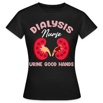 Dialyseschwester Urin Gute Hände Techniker - Frauen T-Shirt - Schwarz - Vorne - AI Model Female 172 dark (172cm)