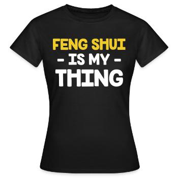 Le Feng Shui, c’est mon truc Bagua asiatique - T-shirt Femme - noir - Devant - AI Model Female 172 dark (172cm)