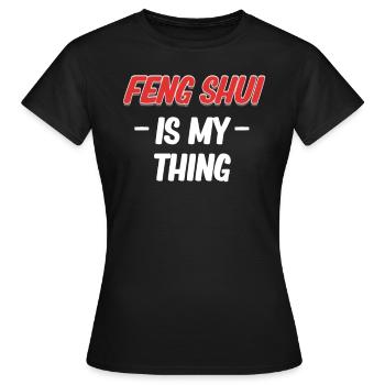 Le Feng Shui, c’est mon truc Bagua asiatique - T-shirt Femme - noir - Devant - AI Model Female 172 dark (172cm)