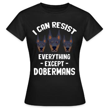 Ich Kann Allem Widerstehen, Außer - Frauen T-Shirt - Schwarz - Vorne - AI Model Female 172 dark (172cm)