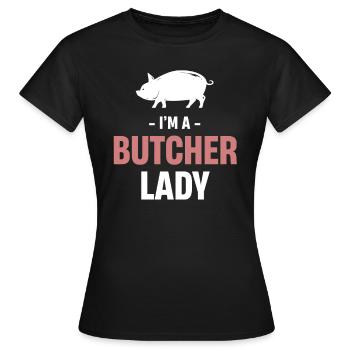 Je suis une femme boucher drôle massacre - T-shirt Femme - noir - Devant - AI Model Female 172 dark (172cm)