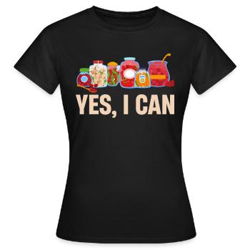 Oui, je peux drôle d’agriculteurs de la saison de conservation - T-shirt Femme - noir - Devant - AI Model Female 172 dark (172cm)
