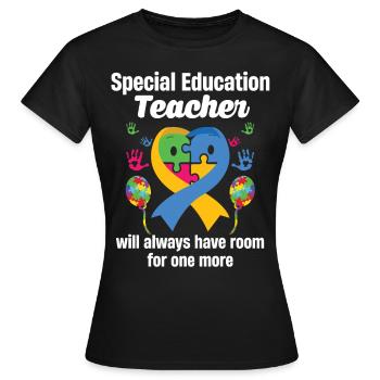 There will always be room for further special education - Women's T-Shirt - black - Front - AI Model Female 172 dark (172cm)