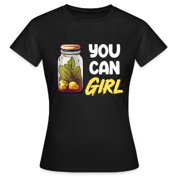 Vous pouvez les filles saison de mise en conserve ferme - T-shirt Femme - noir - Devant - AI Model Female 172 dark (172cm)