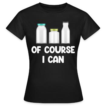 Bien sûr, je peux conserver la saison des conserves - T-shirt Femme - noir - Devant - AI Model Female 172 dark (172cm)
