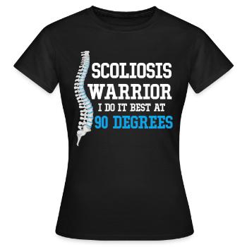 Skoliose-krieger Ich Mache Es Am Besten Bei Einem - Frauen T-Shirt - Schwarz - Vorne - AI Model Female 172 dark (172cm)