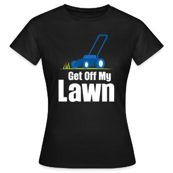 Descendez de ma pelouse drôle d’entretien de la pelouse - T-shirt Femme - noir - Devant - AI Model Female 172 dark (172cm)