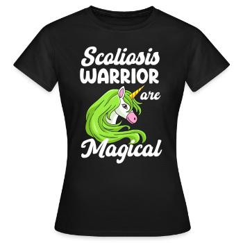Skoliose-krieger Sind Ein Medikament Gegen - Frauen T-Shirt - Schwarz - Vorne - AI Model Female 172 dark (172cm)