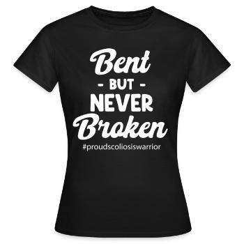 Gebogener, Aber Nie Gebrochener - Frauen T-Shirt - Schwarz - Vorne - AI Model Female 172 dark (172cm)