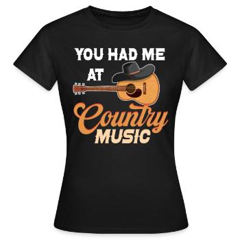 Du Hattest Mich Bei Country Music Lover - Frauen T-Shirt - Schwarz - Vorne - AI Model Female 172 dark (172cm)