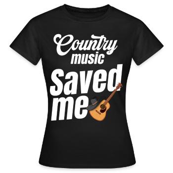 Country-musik Hat Mich Gerettet Liebhaber - Frauen T-Shirt - Schwarz - Vorne - AI Model Female 172 dark (172cm)