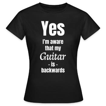 Oui, je suis conscient que ma guitare - T-shirt Femme - noir - Devant - AI Model Female 172 dark (172cm)