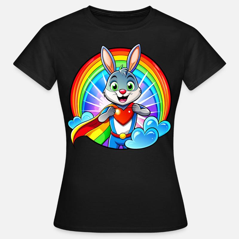 Superhero Bunny - Women's T-Shirt - black