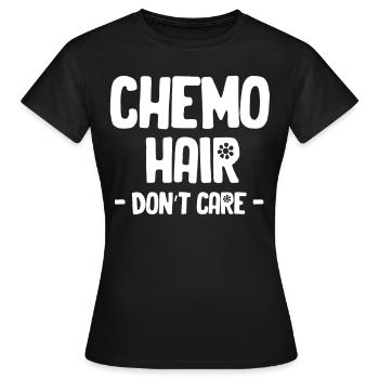 Chemo-haare Kümmern Sich Nicht Um Strahlung - Frauen T-Shirt - Schwarz - Vorne - AI Model Female 172 dark (172cm)