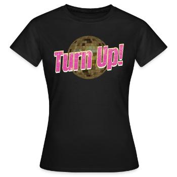 Auftauchen! Disco Lover Klassisch Groovy Vintage - Frauen T-Shirt - Schwarz - Vorne - AI Model Female 172 dark (172cm)