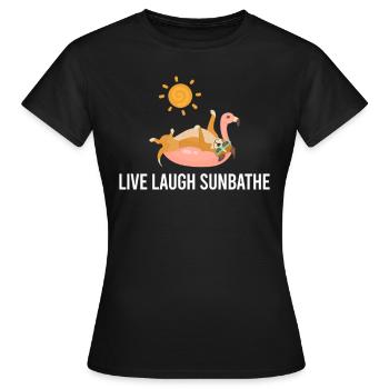 Rire en direct Amateurs de bronzage Summertime - T-shirt Femme - noir - Devant - AI Model Female 172 dark (172cm)