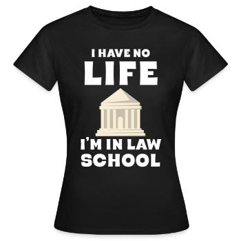 Je n’ai pas de vie, je suis dans la - T-shirt Femme - noir - Devant - AI Model Female 172 dark (172cm)