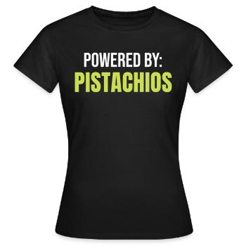 Propulsé par une garniture de crème glacée à la pistache - T-shirt Femme - noir - Devant - AI Model Female 172 dark (172cm)
