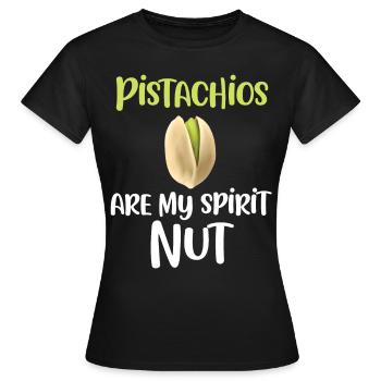 Les pistaches sont à moi - T-shirt Femme - noir - Devant - AI Model Female 172 dark (172cm)