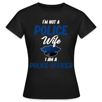 Ich Bin Keine Polizistin, Ich Bin Eine - Frauen T-Shirt - Schwarz - Vorne - AI Model Female 172 dark (172cm)