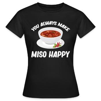 Vous faites toujours plaisir au miso Cuisine chinoise - T-shirt Femme - noir - Devant - AI Model Female 172 dark (172cm)