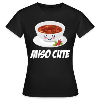 Miso Sweet Miso Puns Asiatique Chinois - T-shirt Femme - noir - Devant - AI Model Female 172 dark (172cm)