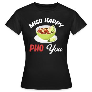 Miso Happy Pho You Cuisine chinoise asiatique - T-shirt Femme - noir - Devant - AI Model Female 172 dark (172cm)