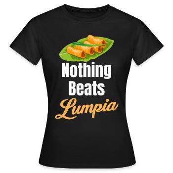 Rien ne vaut le Lumpia Pinoy Shanghai Adobo - T-shirt Femme - noir - Devant - AI Model Female 172 dark (172cm)