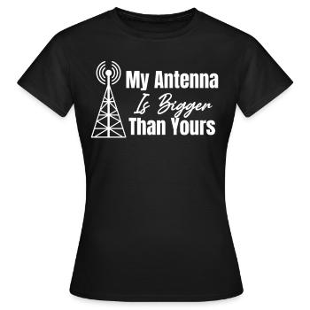 Meine Antenne Ist Größer Als Ihre - Frauen T-Shirt - Schwarz - Vorne - AI Model Female 172 dark (172cm)