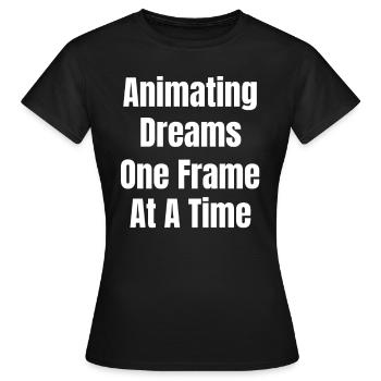 Animateur de rêves image par image - T-shirt Femme - noir - Devant - AI Model Female 172 dark (172cm)