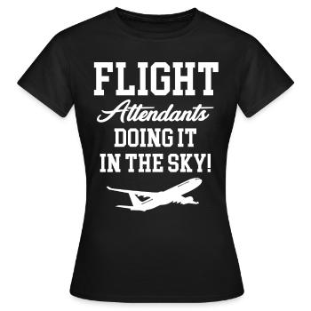 Les hôtesses de l’air sont tout simplement géniales - T-shirt Femme - noir - Devant - AI Model Female 172 dark (172cm)