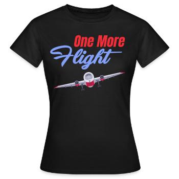 Un autre agent de bord Flight Attendant Voyage en avion - T-shirt Femme - noir - Devant - AI Model Female 172 dark (172cm)