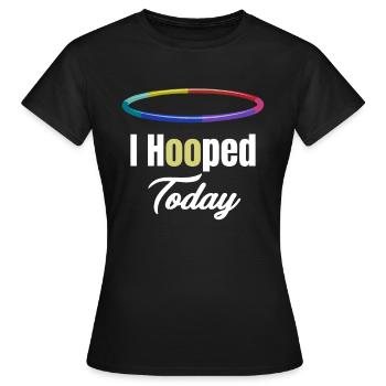 I made a hoop today. Hooping - Women's T-Shirt - black - Front - AI Model Female 172 dark (172cm)