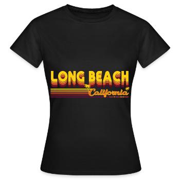 Long Beach California from Los Angeles County - Women's T-Shirt - black - Front - AI Model Female 172 dark (172cm)
