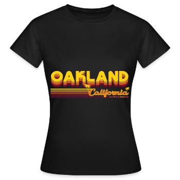 Oakland Californie Oaktowm Bump City Design - T-shirt Femme - noir - Devant - AI Model Female 172 dark (172cm)