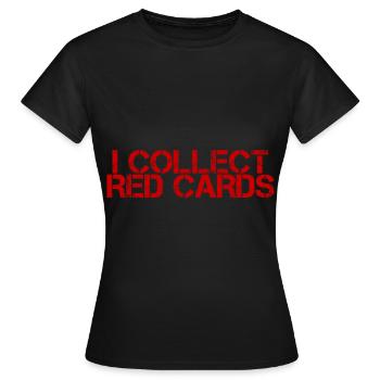 Je collectionne les cartons rouges 3 - T-shirt Femme - noir - Devant - AI Model Female 172 dark (172cm)