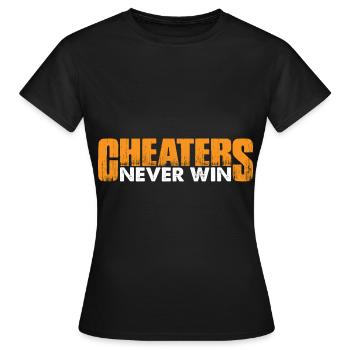 Les tricheurs ne gagnent jamais 18 - T-shirt Femme - noir - Devant - AI Model Female 172 dark (172cm)