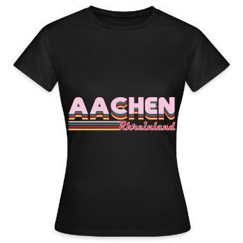 Aix-la-Chapelle Rheinland Design pour les natifs d’Aix-la-Chapelle - T-shirt Femme - noir - Devant - AI Model Female 172 dark (172cm)