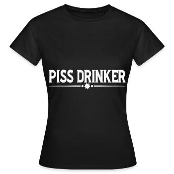 Piss Drinker 34 - Frauen T-Shirt - Schwarz - Vorne - AI Model Female 172 dark (172cm)